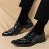 Britain Fashion New Mens Pointed Gold Rivet Casual Dress Homecoming Shoes Male Hip-hop Rock Punk Loafers Formal Wedding Footwear