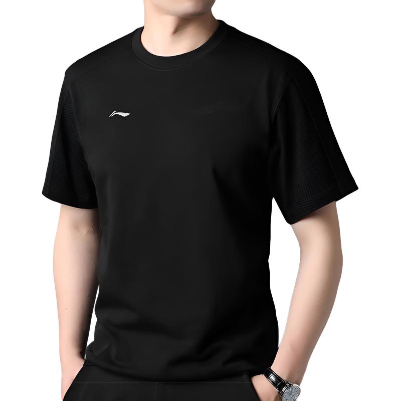Li Ning Sports Life Collection T Shirt Men's Black ATSU873-1