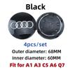 60/61/68/69/77MM 4pcs Car Wheel Center Hup Cap Cover for AUDI A4 A6L A7 A8 A3 A5 A6 S3 S4 Q3 Q5 Q5L Q7 Modification