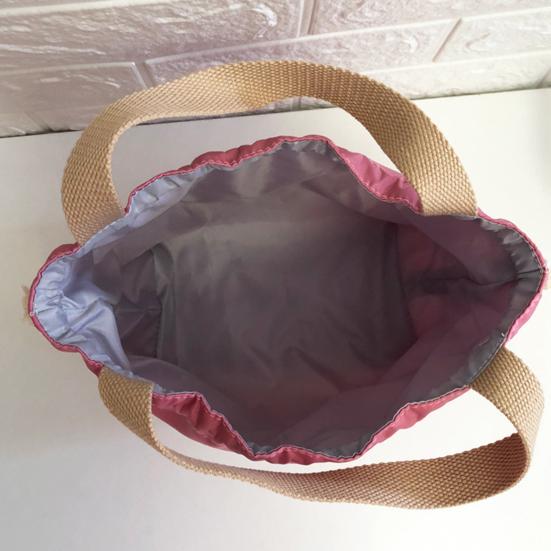 Portable Drawstring Lunch Bag with Handle Large Capacity Multipurpose Waterproof Bento Box Carrier Storage Bag