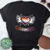 Lesbian Pride Shirt, , Lesbian Flag Pride Gift, LGBT T-shirt, Gay Pride Month Festival, Sapphic, Subtle, Gamer Gaming Video Games Geek