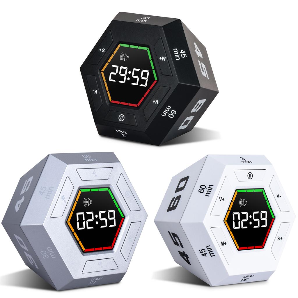 Smart Kitchen Timer Digital Cooking Timer Hexagonal Vision Flip Timer