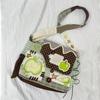 Color-blocked Cute Flip-top Small Square Bag, Single Shoulder Bag with A Laid-back Style, Tote Bag