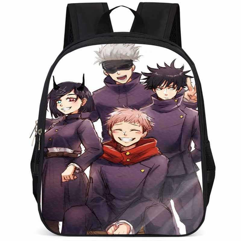Durable Large Capacity 15 Inch Jujutsu Kaisen Backpack For Kids Lightweight Oxford Cloth School Bag