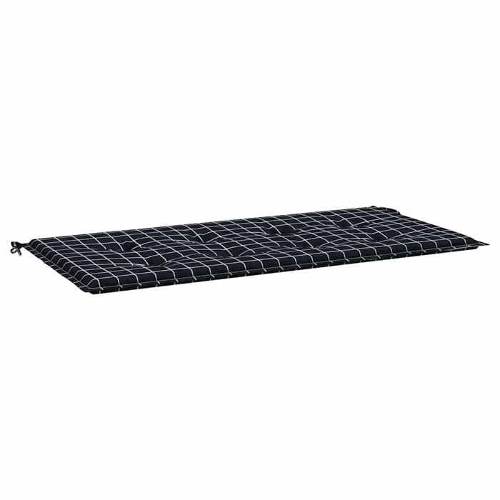 VidaXL Coussin de Banc de Jardin, Galette de Chaise Antidérapante, Décoration Terrasse Patio Salle de Séjour, Carreaux Noir 361136