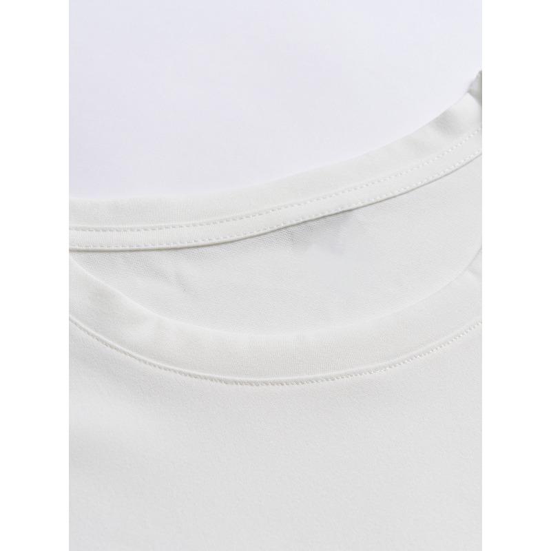 European sizes Bike-Themed T-Shirt with Bicycle Parts & Skull Print - Short Sleeve Casual Round Neck Summer Top