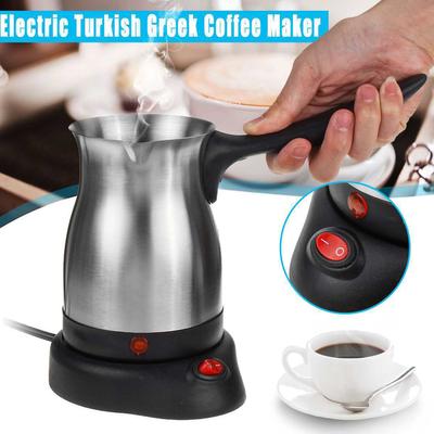 Cafetieră electrică turcească de 600 W, ibric Moka italian detașabil de 500 ml, material din oțel inoxidabil, espressor portabil arab