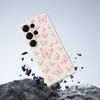 For Samsung Galaxy S25 Ultra Case Pink Butterflies Pattern Printing Straight Edge TPU Phone Back Cover