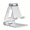 1Pc Adjustable Aluminum Alloy Mobile Phone Holder - Stylish Black Desktop and Bedside Holder