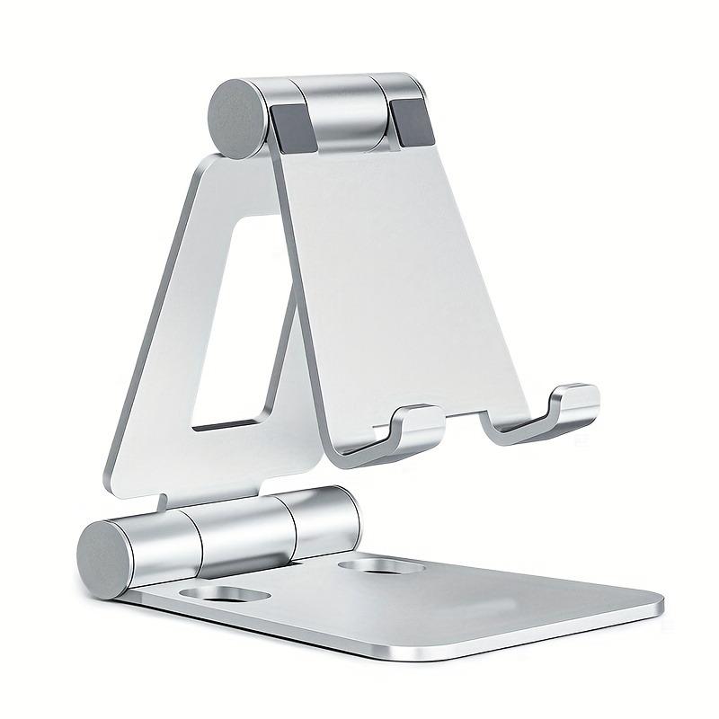 1Pc Adjustable Aluminum Alloy Mobile Phone Holder - Stylish Black Desktop and Bedside Holder
