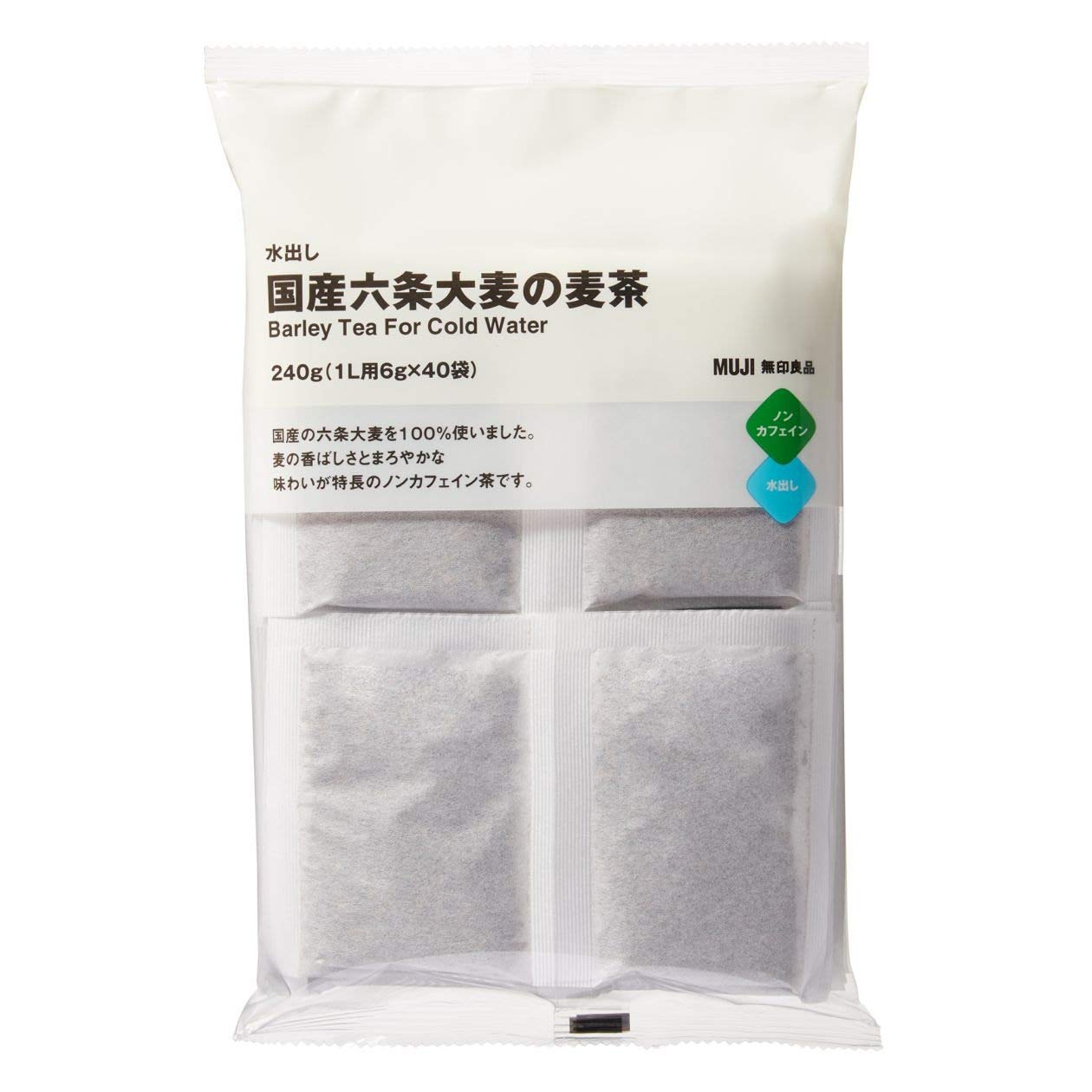 

MUJI Cold Brew Barley Tea with Domestic 240g bags of 6g each for 82218770 (Made Six-Row Barley) (40 1L)