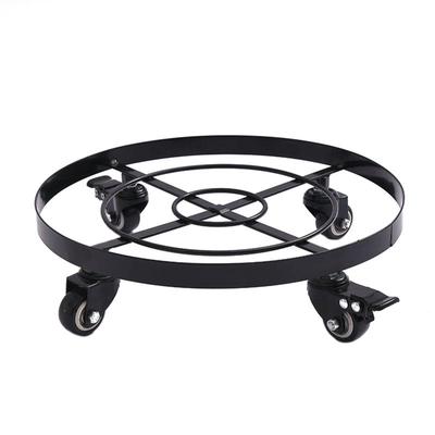 Mobile Flower Stand with Universal Wheels Metal Movable Flower Pot Stand