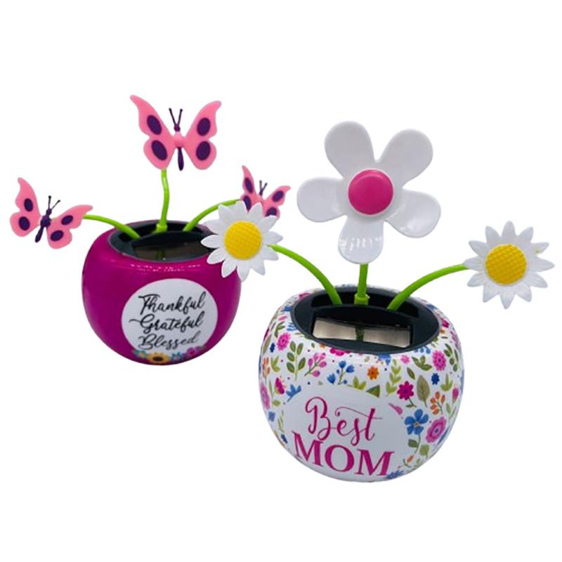 Solar Dancing Sunflower Toys, Reusable Solar Shaking Head Decoration, Cute Flower Flower Pot Toys Suitabl