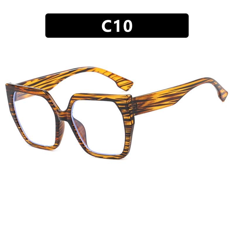 

2025 Dropshipping Polygon Anti Blue Light New Fashion Trendy Sunglasses Retro Women Oversized Unique Design Glasses for Photo As pictures