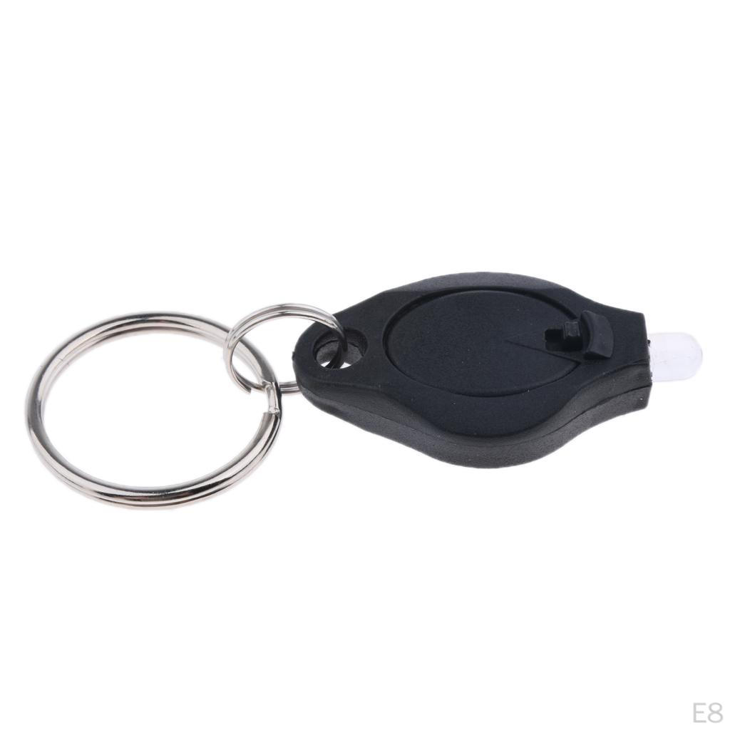 1 Piece Outdoor Mini Size Led Flashlight UV Torch Handheld Night Keychain Ring
