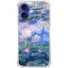 Water Lilies Aesthetic Phone Case Compatible with iPhone 16, Vintage Oil Painting Art Phone Case for iPhone 16, Cool Trendy TPU Bumper Case Cover