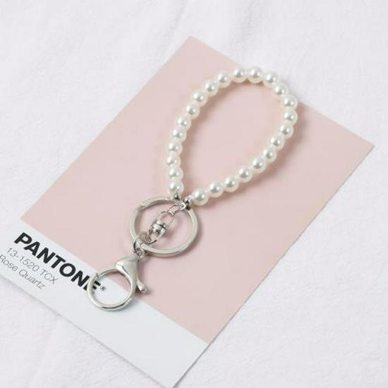 Korean Pearl Keychain & Glass Bead Phone Lanyard Set - Stylish Beaded Bracelet & Car Keychain DIY Kit