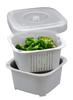 Colander and Tray Large for Food Microwave and Dishwasher Safe Set, Size, Antibacterial, Preparation, (atomico)