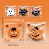 100 Stück Halloween Cartoon Design Kekse Süßigkeitstüten Partygeschenke Selbstklebende Beutel Partygeschenke