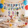 MINISO 7piece Party Decoration Set Including 1piece Letter Banner 6 Piece Spiral Sonic Birthday Party Decorations