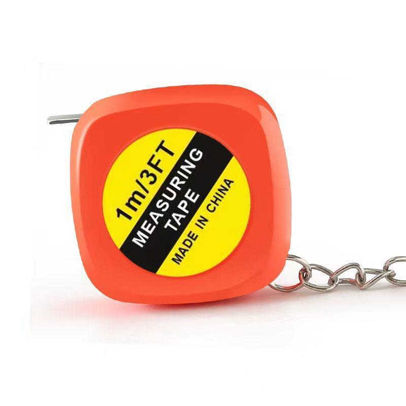 Mini Retractable Measuring Tape 1M 3FT Portable Anti Drop with Keychain for Office Home General Use