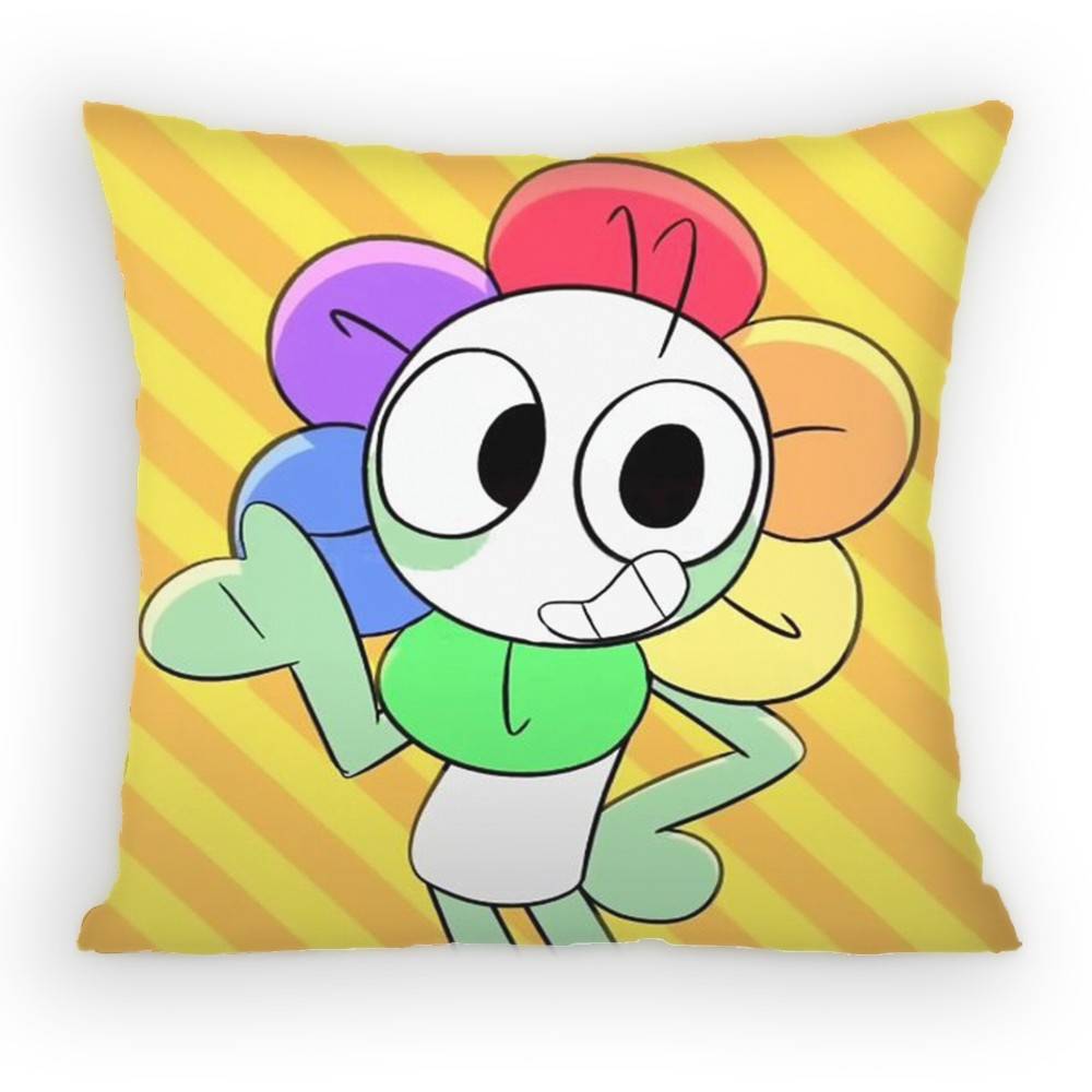 Horror Game Dandys World Pillow Case Antidustmite Pillowcase Invisible Zipper Silky Short Plush Sofa Cushion Cover