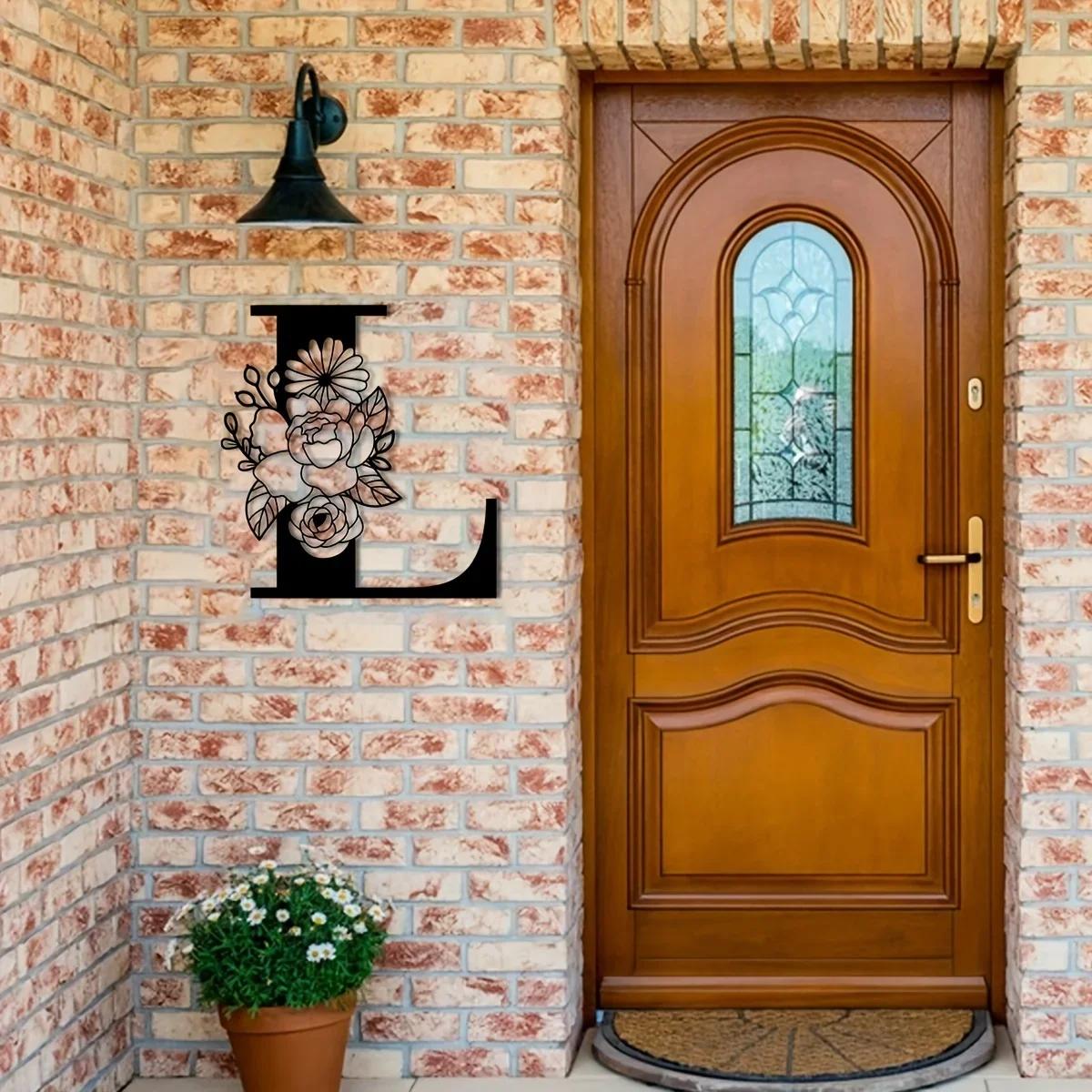 Потрясающая металлическая табличка с цветочными буквами-монограммами! Металлическое — фото 23