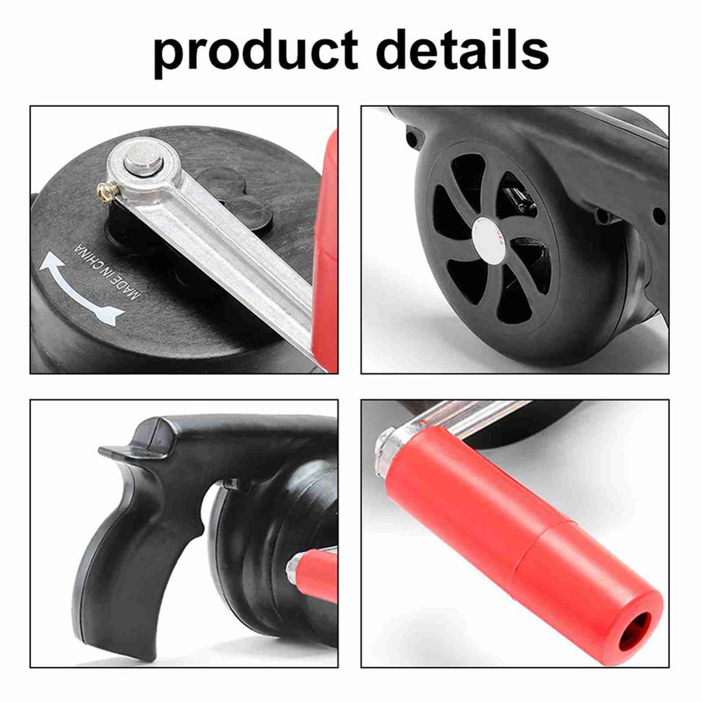 Outdoor Cooking Hand Blower Portable Barbecue Blower Compact Szie Fire Blower Combustion Air Blower Camping Hiking