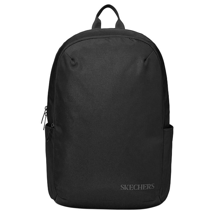 Skechers Lightweight Fashionable Practical Fabric Backpack Large Size Unisex Backpacks Carbon-Black L324U129-0018 Carbon Black,Large
