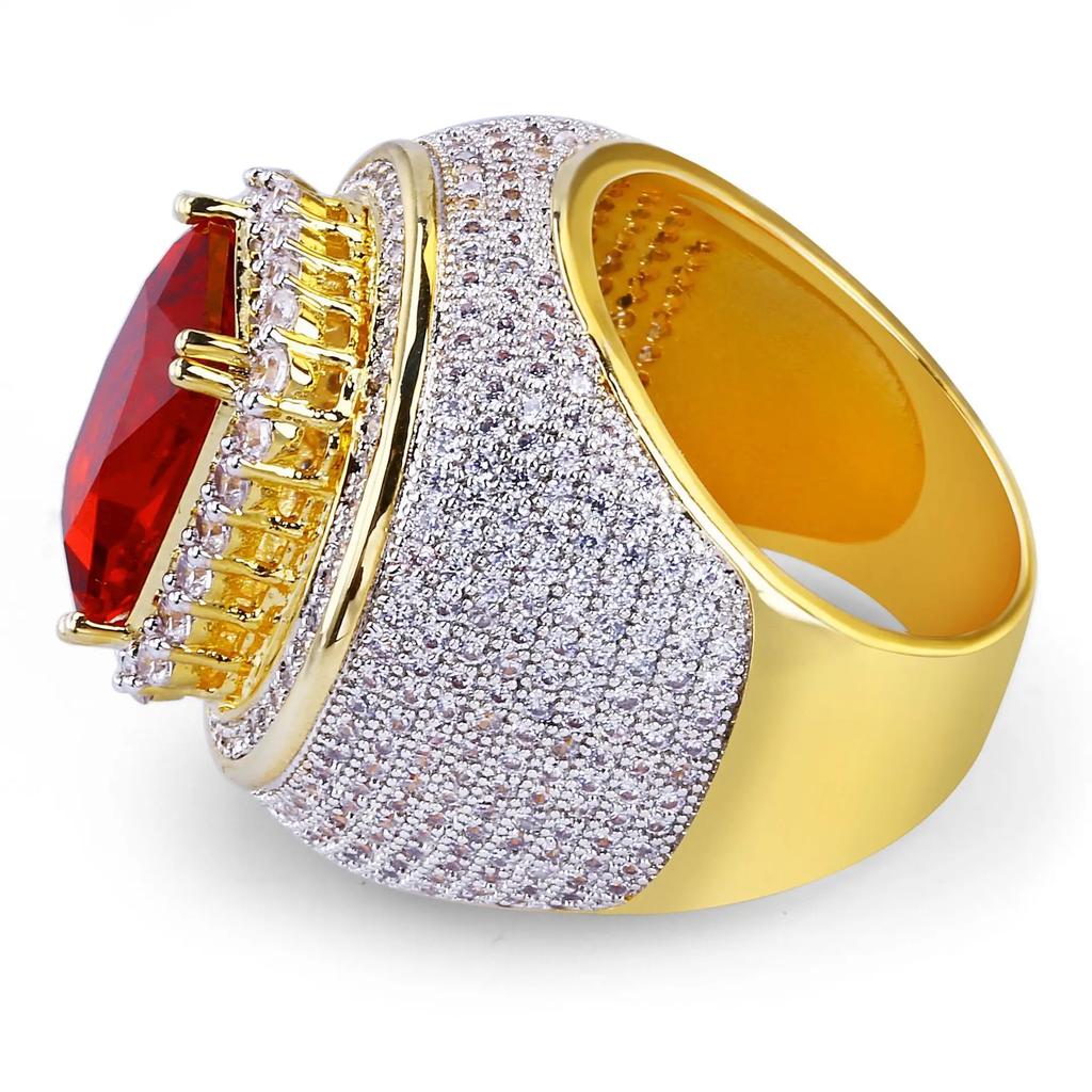 Engagement Rings for Women Wedding Ring K Gold Color Femme Men Gift Big AAA CZ Stone Ring big size