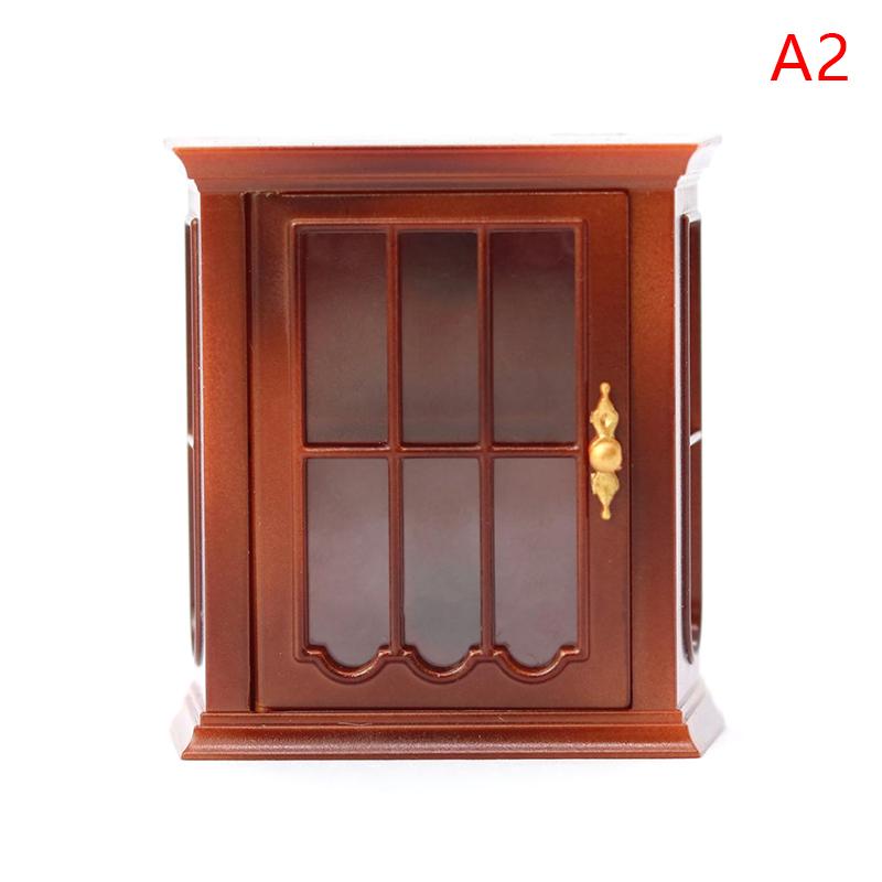 1Pc 1:12 Dollhouse Mini Plastic Cabinet Handcrafted Wall Cabinet Wine Cabinet