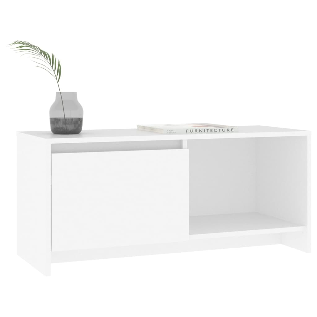 TV Cabinet White 90 x 35 x 40 cm Particleboard