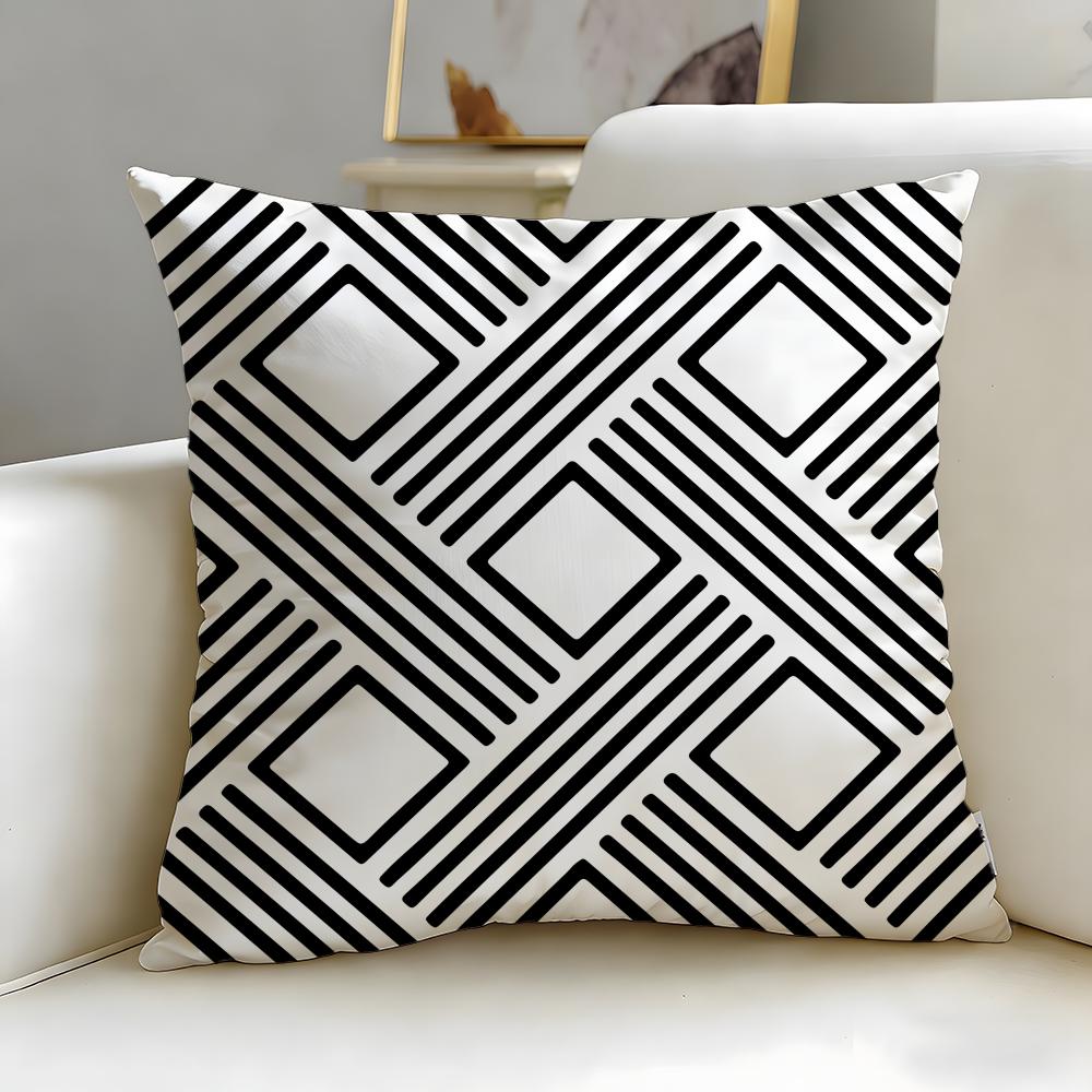 Triangle Array Cushion Cover Soft EasyWash Pillow Case Versatile for Couch Bed Travel and Office