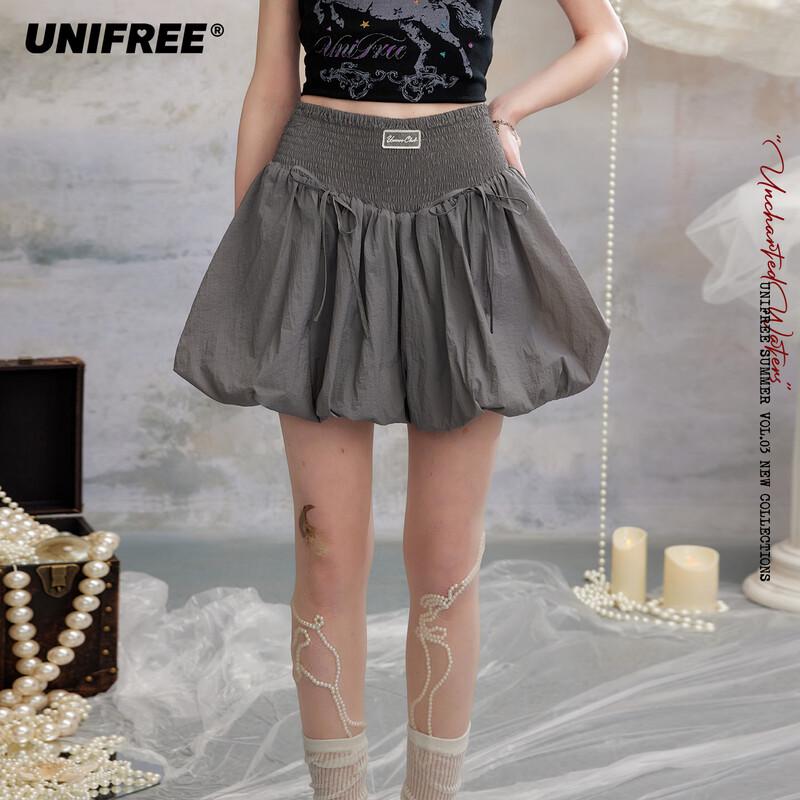 UNIFREE Bowknot Tulip Mini Skirt L