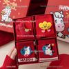 Year of the Horse Red Socks Gift Box: Zodiac-Themed Cartoon Cotton Mid-Calf Socks for New Year Celebrations