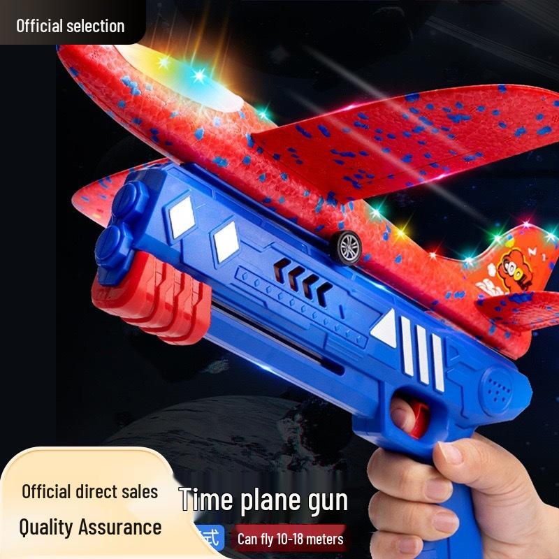 Foam Airplane Catapult Glider & Rocket Launcher Hand-Thrown Outdoor Toy