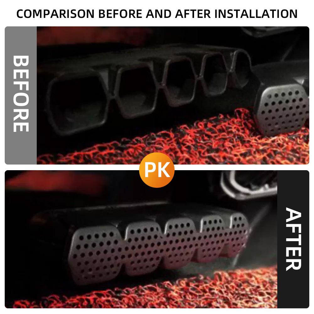 2Pcs Car Under Seat Air Vent Outlet Dust-proof for Ford Kuga Escape 2013 -2016 Air Conditioner Grille Trim Accessories