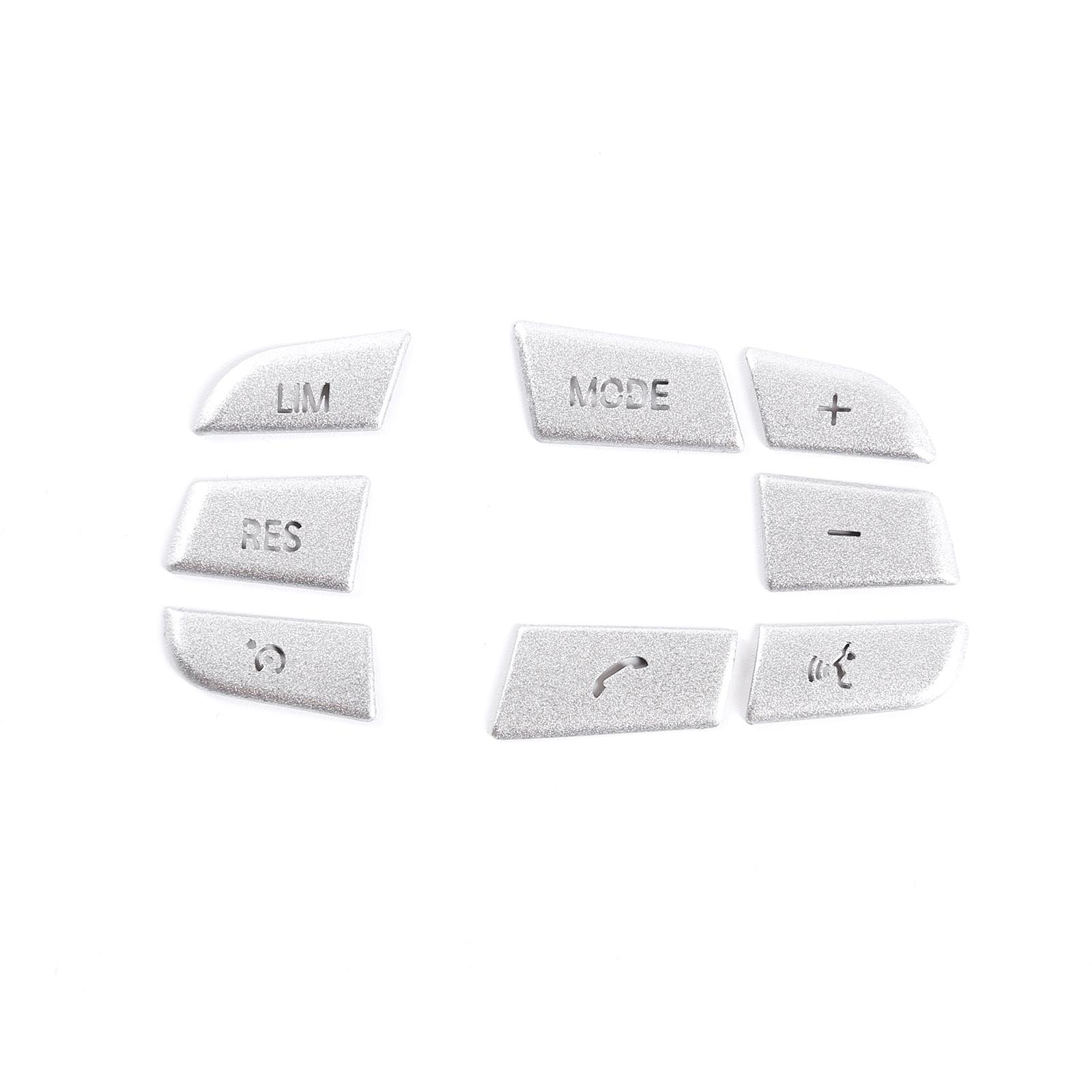 

Aluminium Alloy Silver Car Steering Wheel Button Cover Trim Sticker For BMW 5 6 7 Series GT F01 F02 F06 F07 F10 F12