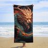 Magisches Drachen-Strandtuch: Tauchen Sie ein in Stil und Komfort am Meer! Geeignet für Handtücher, Badetücher, Strandtücher