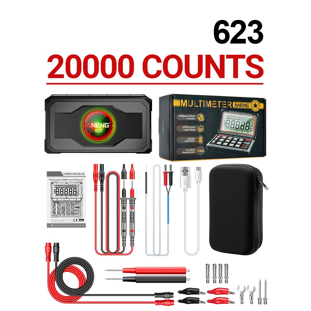 ANENG Car Digital Multimeter 20000 Counts Auto AC/DC Voltage Tester Capacitance Repair NCV Induction Pulse Width Test Tools