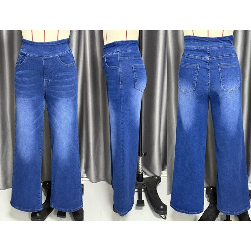 Washed Long Wide-leg Pants Women's Trousers New Multi-color Thin Straight Denim Trousers