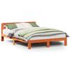 Solid Wood Bed Without Mattress Wax Brown 120x190 Cm Pine Wood