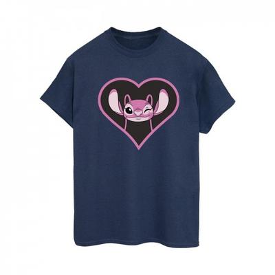 Womens/Ladies Angel Heart Cotton Boyfriend T-Shirt