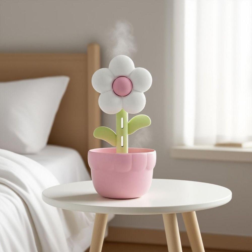 Creative Flower Air Humidifier 300ml Car Mist Air Humidifier Cool Mist Air Purifier  Office