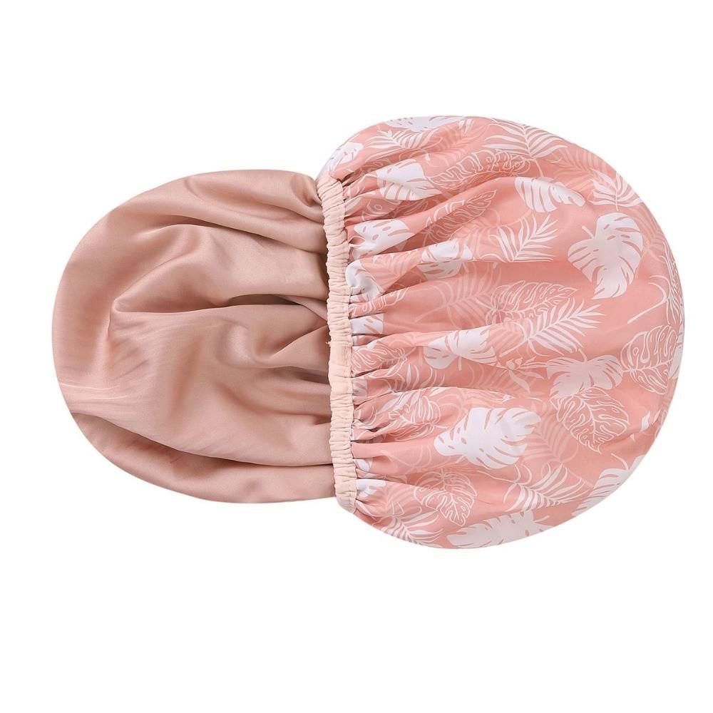 Waterproof Shower Cap Satin Lined Shower Bonnet New Bathing Hair Cover  Salon Use