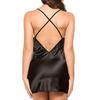 Stilvolles Nachtwäsche-Kleid mit Sling-Rücken und Kreuz für Damen, sexy, schlankes Robe-Kleid für Dating