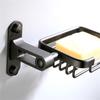 Sanitary Ware Bathroom Wall Hanging Kitchen And Bathroom Hardware Soap Net Soap Rack Space Aluminum Black