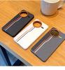 Redmi K80 Pro/Poco F7 Pro Gold Armor Striped Orange Magnetic Phone Case - 5 Piece Protective Set