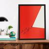 Estetic Minimalist Roșu Artă de Perete Pictură Print Idee Modernă Living Decor Acasă Pânză Stil Scandinav Nordic Abstract