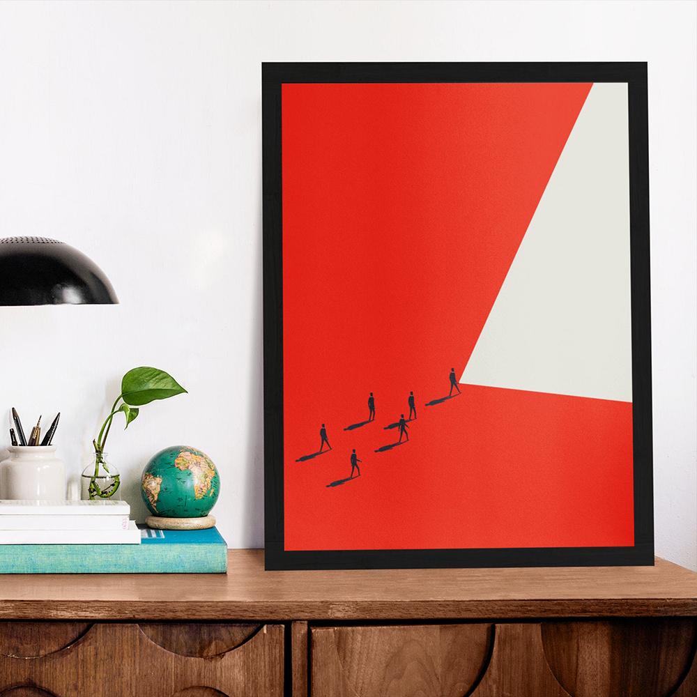 Estetic Minimalist Roșu Artă de Perete Pictură Print Idee Modernă Living Decor Acasă Pânză Stil Scandinav Nordic Abstract
